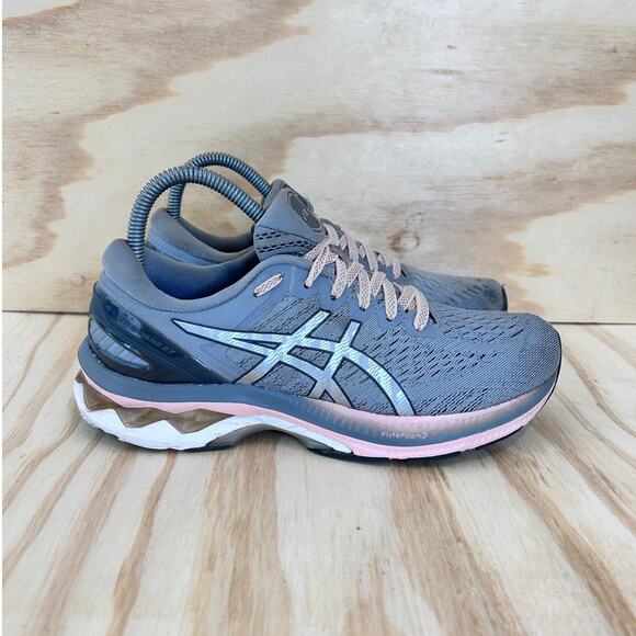 Asics - Gel-Kayano 27 - Running Shoes - Gray/Pink - Women's - 7.5 - 1012A649 - Picture 1 of 9